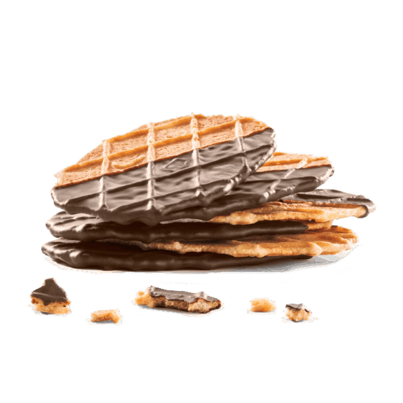 Boterwafels chocolade stapeltje