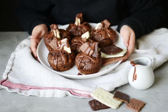 Muffins kandijkoekjes chocolade